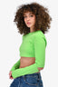 Jacquemus Green Open Back Cropped Top Size XS
