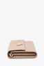 Prada Beige Saffiano Wallet On Chain