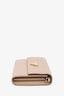 Prada Beige Saffiano Wallet On Chain