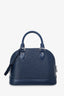 Louis Vuitton 2019 Navy Blue Epi Leather Alma BB Top Handle with Strap