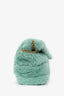 Saint Laurent 2021 Teal Shearling Loulou Shoulder Bag (As Is)