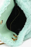 Saint Laurent 2021 Teal Shearling Loulou Shoulder Bag (As Is)