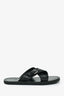 Dior Homme Black Leather Crossover Sandals Size 42 Mens