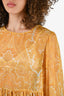 Zimmermann Yellow Paisley Sheer Silk Babydoll Top Size 3