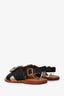 Marni Black Leather/'Pony Skin' Embellished Sandals Size 36.5