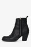 Acne Studios Black Leather Heeled Ankle Boots Size 37