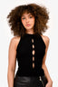 Cotton Citizen Black Ribbed Cut-Out Detailed Top Size M