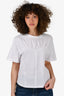 Isabel Marant White Cotton Stitched T-Shirt Size M
