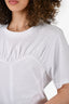 Isabel Marant White Cotton Stitched T-Shirt Size M