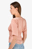 Frame Pink Satin Ruched Top Size S
