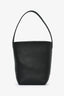 The Row Black Grained Leather Small N/S Park Tote