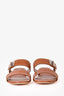 Prada Brown Leather Buckle Detail Sandals Size 37
