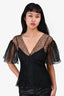 Moschino Couture Black Lace Top with Cami Slip Size 4