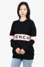 Givenchy Black Wool Knit Logo Sweater Size Large