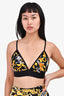 Versace Black/Gold 'Acanthus' Triangle Bralette Size 4