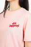 Sandro Pink/Red d 'Shit Happens!' T-Shirt Size S