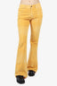 Gucci Yellow  Corduroy Wide Leg Pants Size 27
