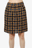 Marni Brown/Multicolour Printed Flare Skirt Size 38