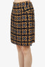 Marni Brown/Multicolour Printed Flare Skirt Size 38