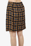 Marni Brown/Multicolour Printed Flare Skirt Size 38