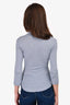 James Perse Grey Button-Up 3/4 Sleeve Top Size 0