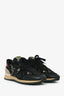 Valentino Black/Brown Suede/Lace Rockstud Sneakers Size 39