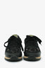 Valentino Black/Brown Suede/Lace Rockstud Sneakers Size 39