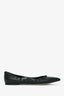 Valentino Black Leather Rockstud Pointy Flats Size 39.5