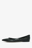 Valentino Black Leather Rockstud Pointy Flats Size 39.5