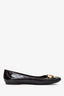 Louis Vuitton Burgundy Patent Leather Chain Detail Ballet Flat Size 39.5