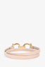 Salvatore Ferragamo Pink Leather Wrap Bracelet