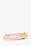 Salvatore Ferragamo Pink Leather Wrap Bracelet