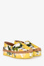 Dolce & Gabbana White/Yellow Lemon Platform Espadrilles Size 38