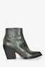Chloe Green/Black Snakeskin Leather Heeled Boots Size 38.5