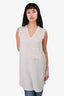 Brunello Cucinelli Taupe Silk Sleeveless Tunic Estimated Est. Size S/M