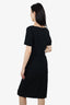 Escada Black Rib Detail Midi Dress Size 40
