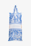 Christian Dior 2022 Blue/White Toile De Jouy Sheer Embroidered Medium Book Tote