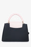 Louis Vuitton Black/Pink Leather Capucines PM Top Handle Bag