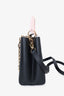 Louis Vuitton Black/Pink Leather Capucines PM Top Handle Bag