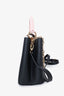 Louis Vuitton Black/Pink Leather Capucines PM Top Handle Bag