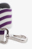 Fendi Purple/Whie Striped Wavy Strap