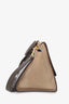 Celine Brown Crocodile Embossed Medium Trapeze Top Handle Bag