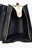 Celine 2011 Black/Canvas Medium Trapeze Top Handle Bag