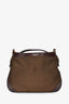 Prada Brown Canvas/Leather Trim Canapa Logo Hobo Bag