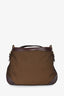 Prada Brown Canvas/Leather Trim Canapa Logo Hobo Bag