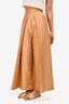 Solace London Gold Satin Wide Leg Trousers Size 0