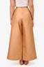 Solace London Gold Satin Wide Leg Trousers Size 0