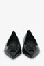 Versace Black Leather Medusa Pointy Flats Size 40