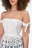 Self-Portrait White Eyelet Detail Top Size 0