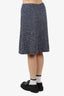 Pre-Loved Chanel™ 2003 Autumn Blue/Pink Tweed Midi Skirt Size 42